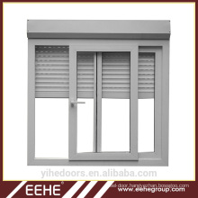 White color French window blinds aluminum glass shutter window